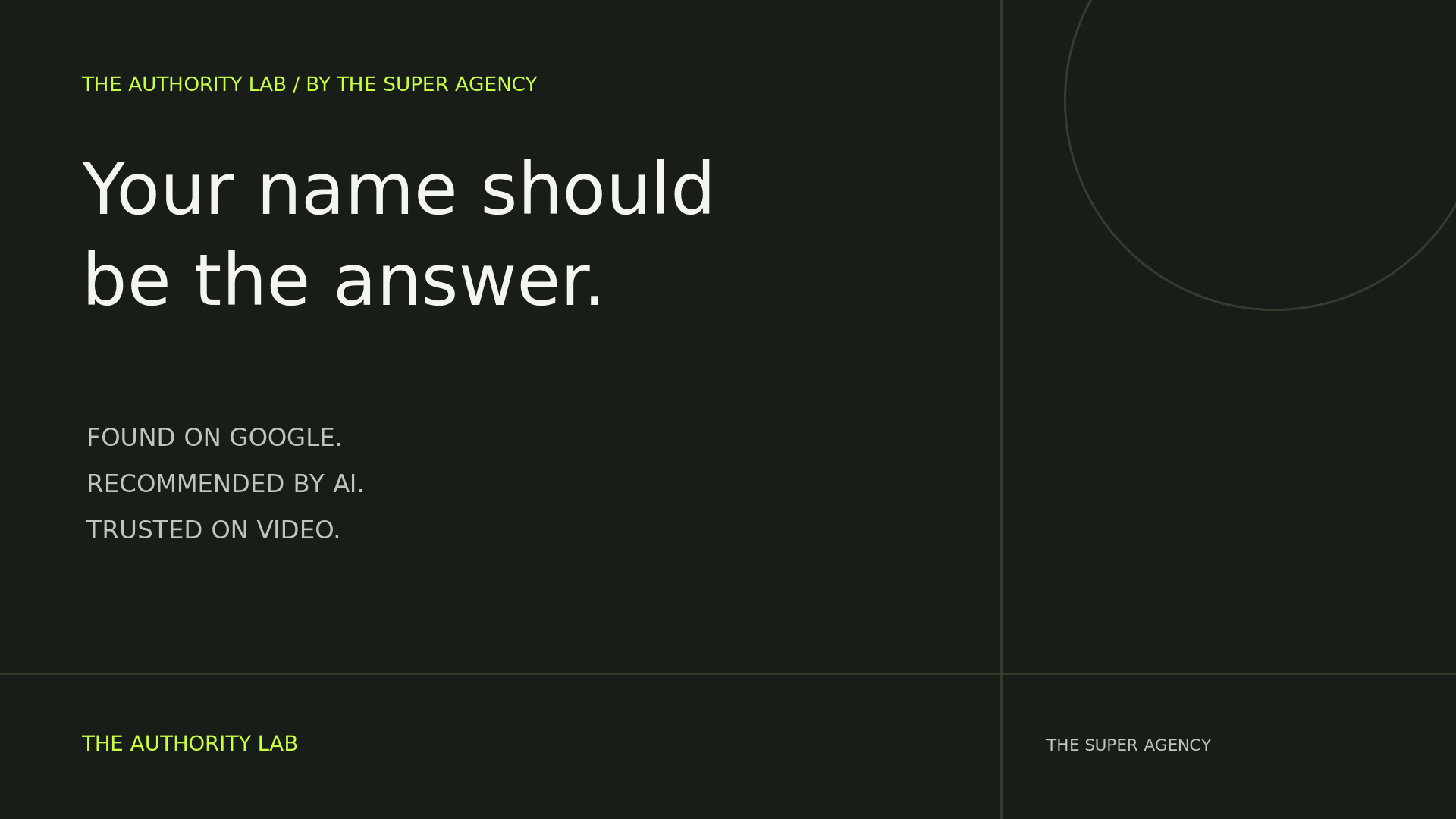 The Authority Lab by The Super Agency, membership for building authority in search, AI and video