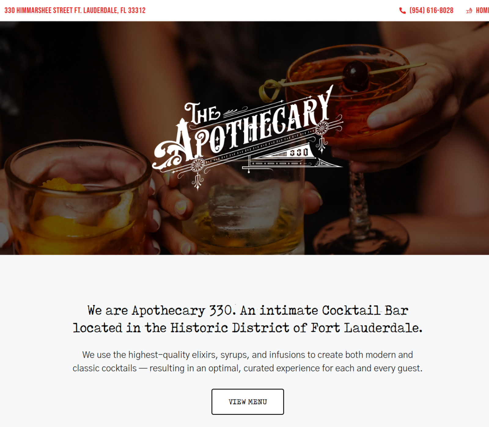 Apothecary330 official website imagery