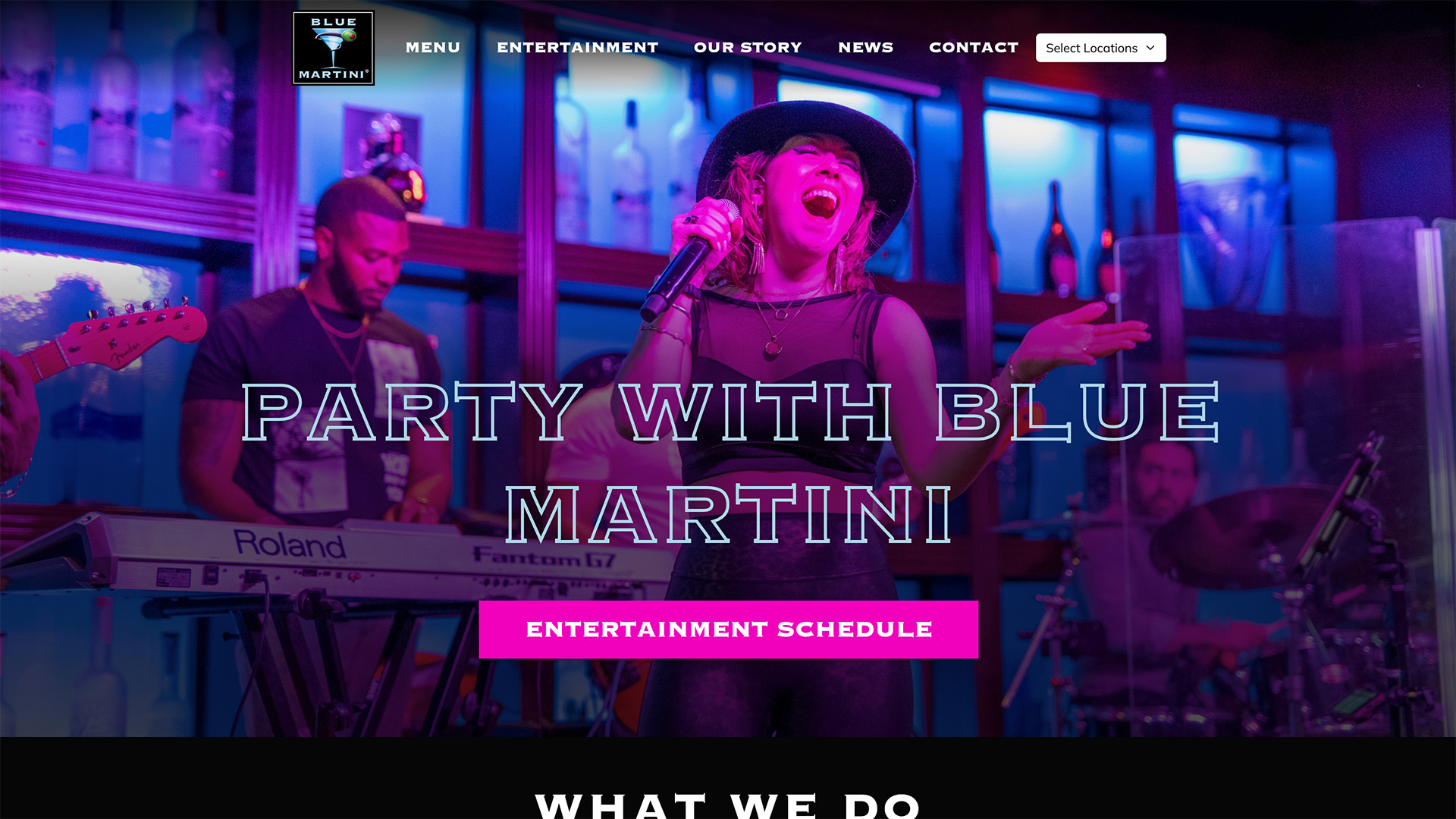 Blue Martini Lounge official website imagery