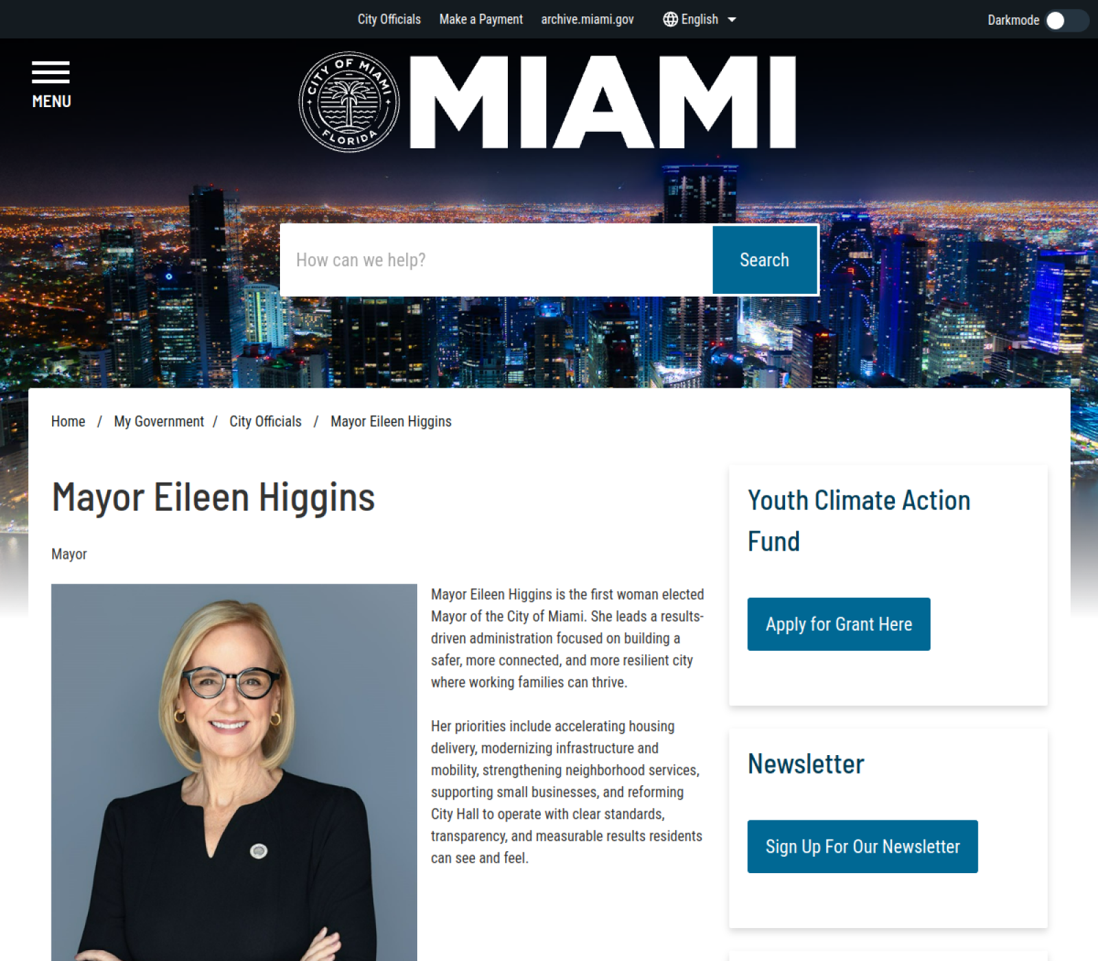Francis Suarez for Mayor, "Our Time is Now" official website imagery