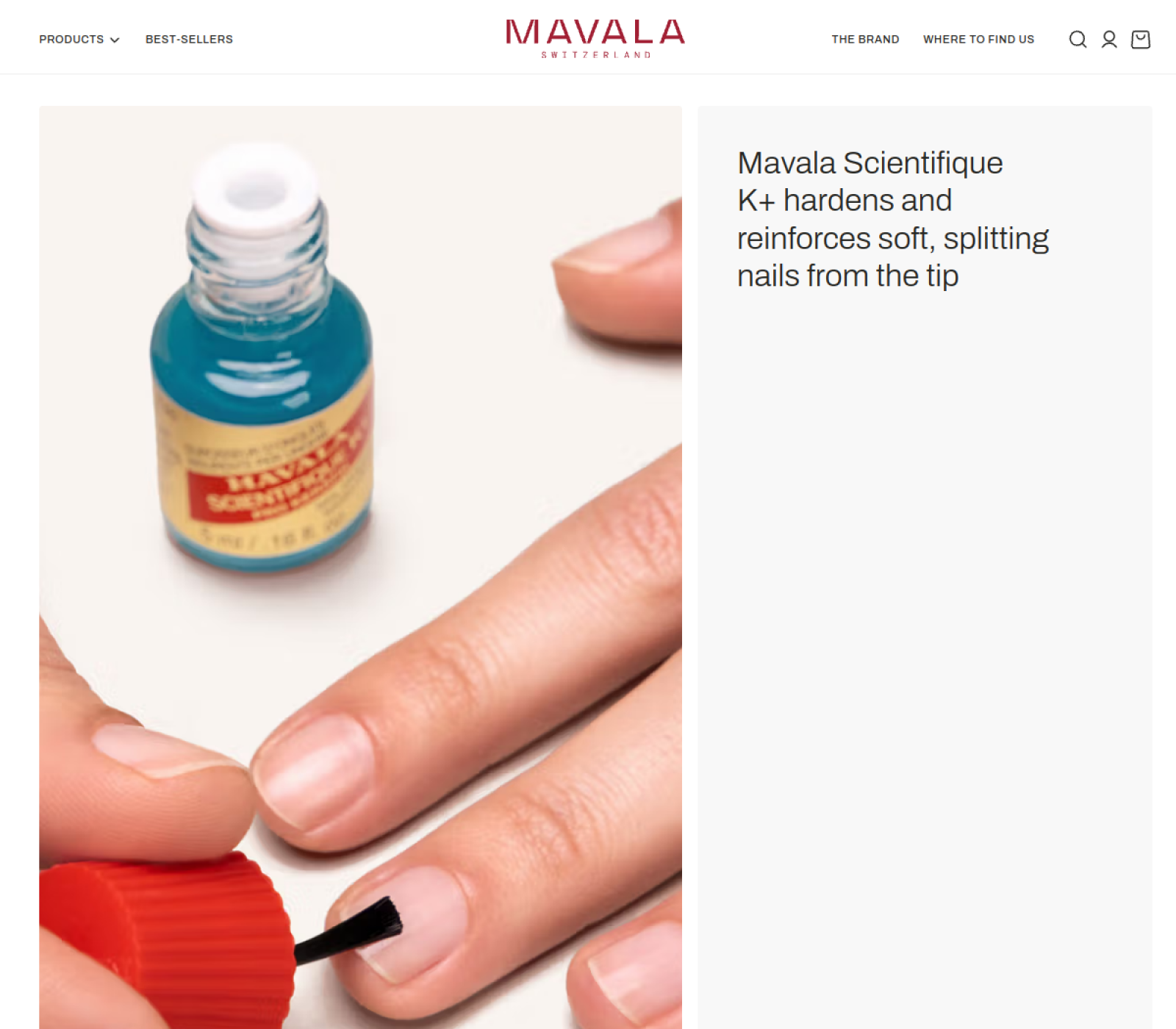 Mavala USA official website imagery