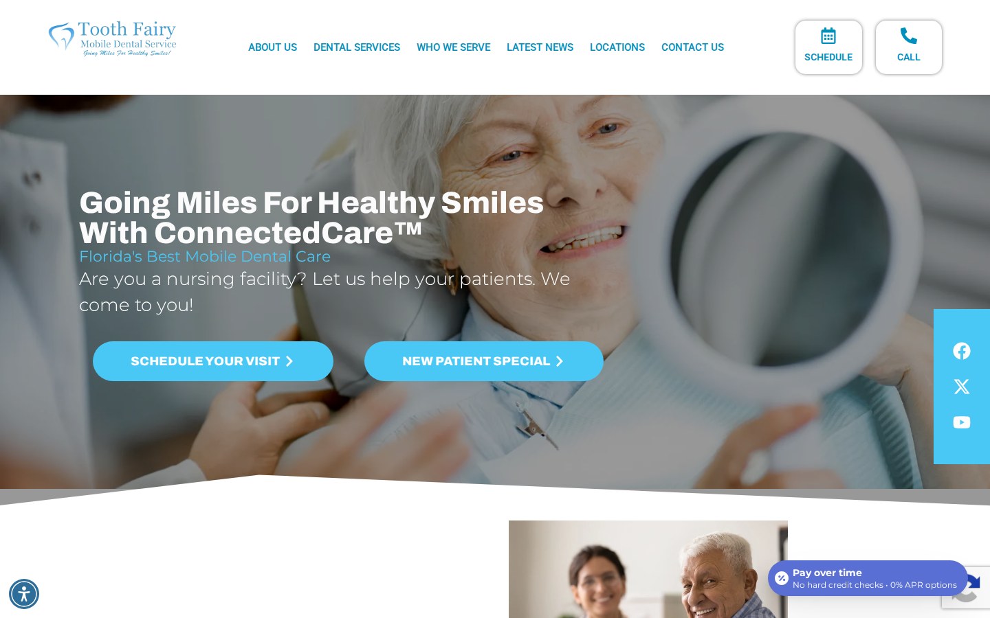 Tooth Fairy Mobile Dentistry website preview