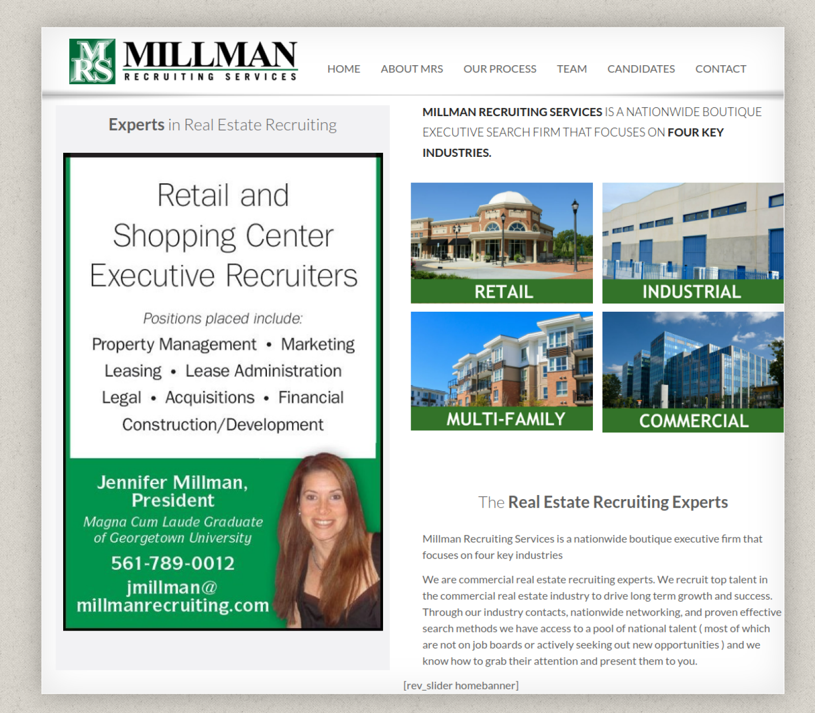 Millman Recruiting Services official website imagery