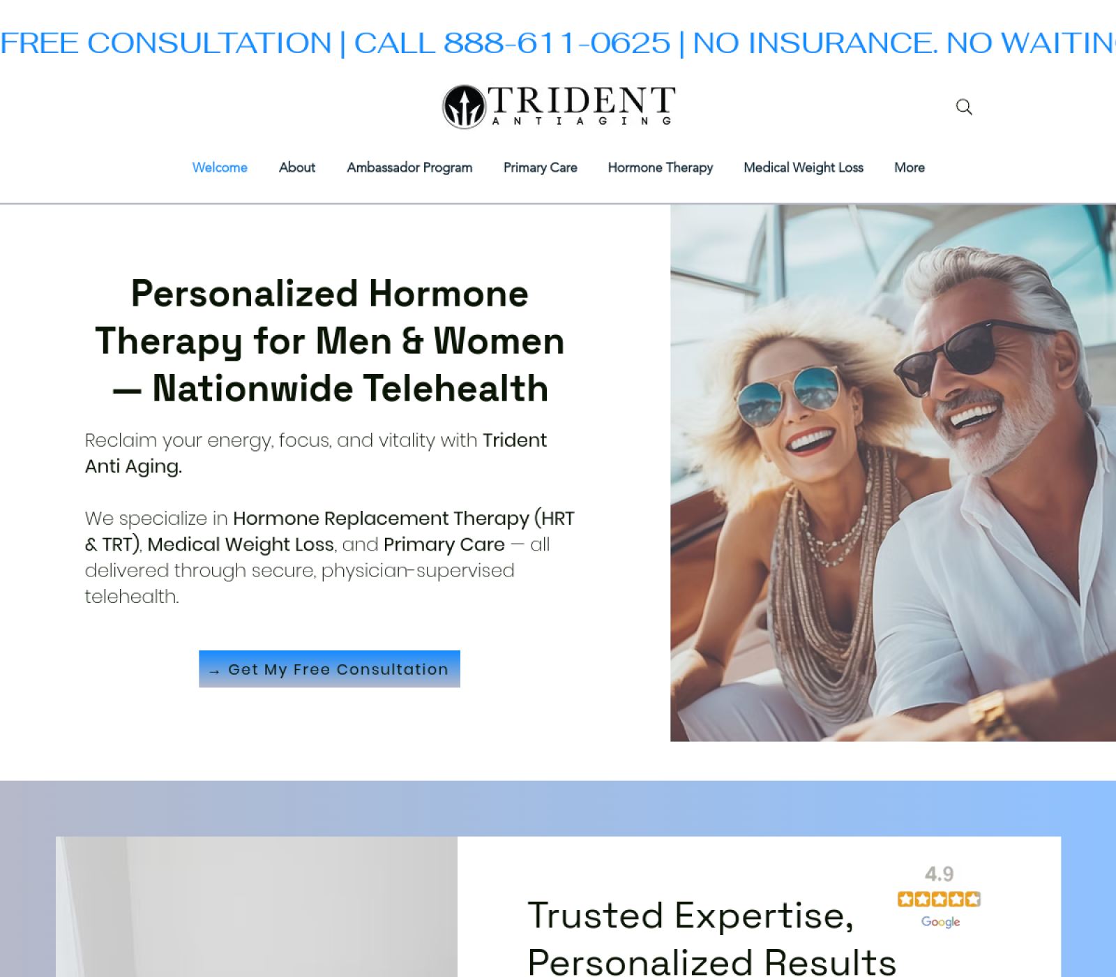 Trident Primary Care (from Trident Anti Aging) official website imagery