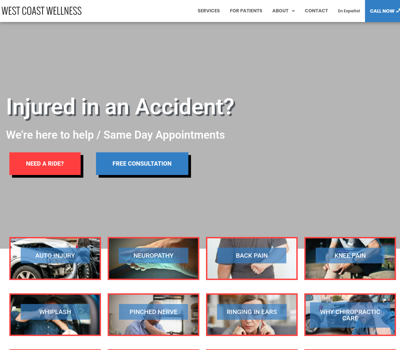 West Coast Wellness (Dr. Barr Chiropractic) official website imagery